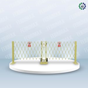 Reja de Protección Retráctil Pedestal Móvil Dual