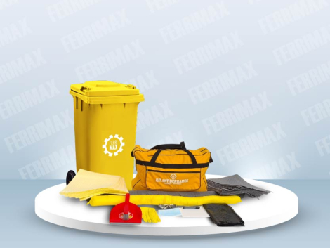 kit de control de derrames para químicos universales, tipo bolso o contenedor