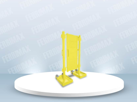 reja de protección retráctil móvil tipo pedestal